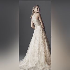 Gold Wedding/Black Tie Ball Gown plus size 22w